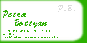 petra bottyan business card