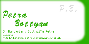 petra bottyan business card